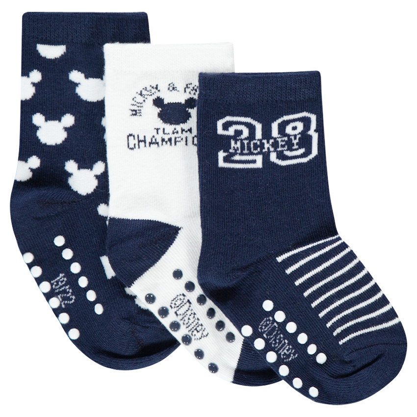 Lot de 3 paires de chaussettes motif Disney Mickey en jacquard 
