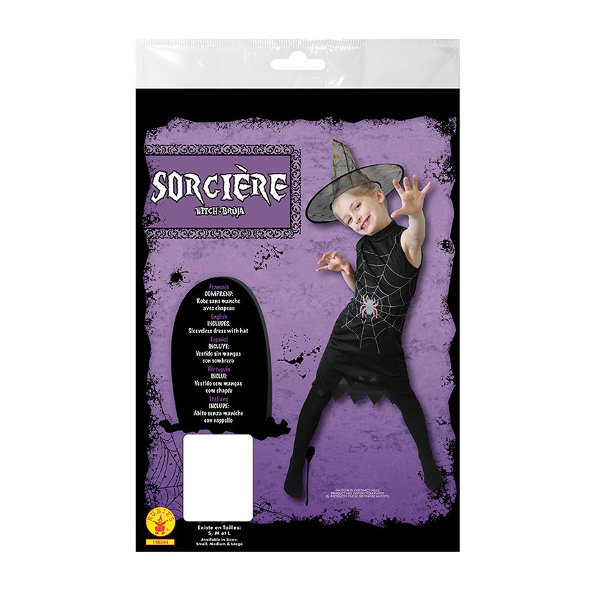 Déguisement Sorcière Taille S - Noir 