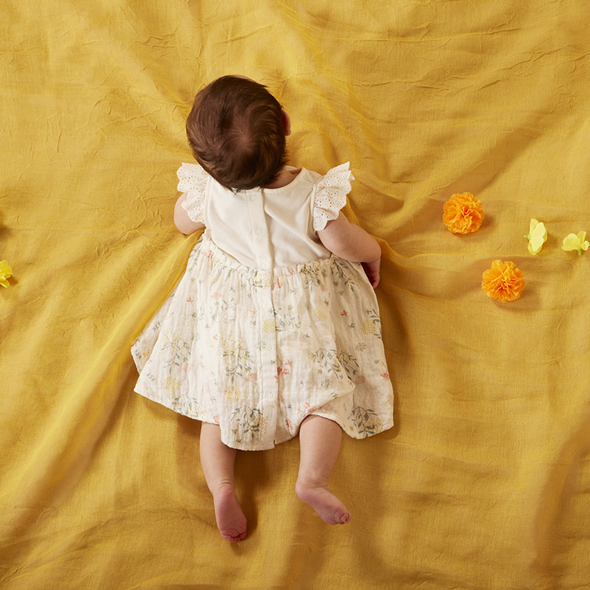 Ensemble 2 pièces imprimé floral pour bébé fille 