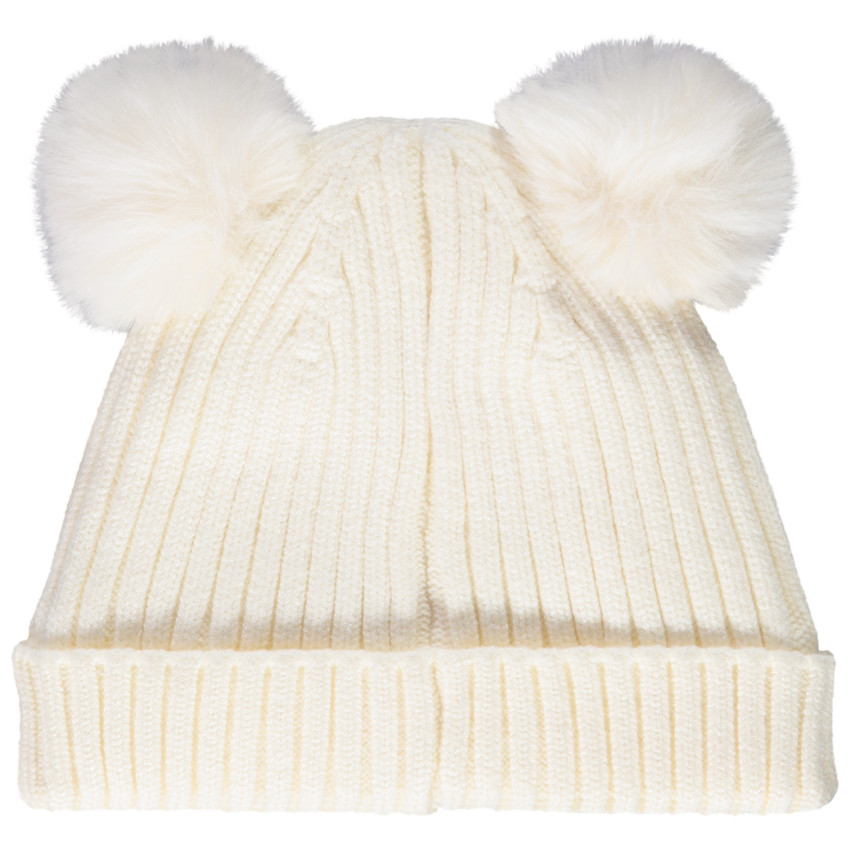 Bonnet bébé pompon fourrure 2025