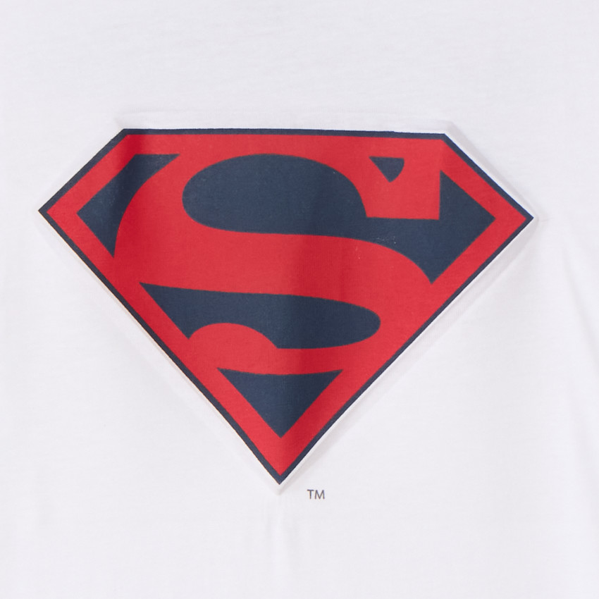 T-shirt manches longues Superman Warner en relief pour garçon 