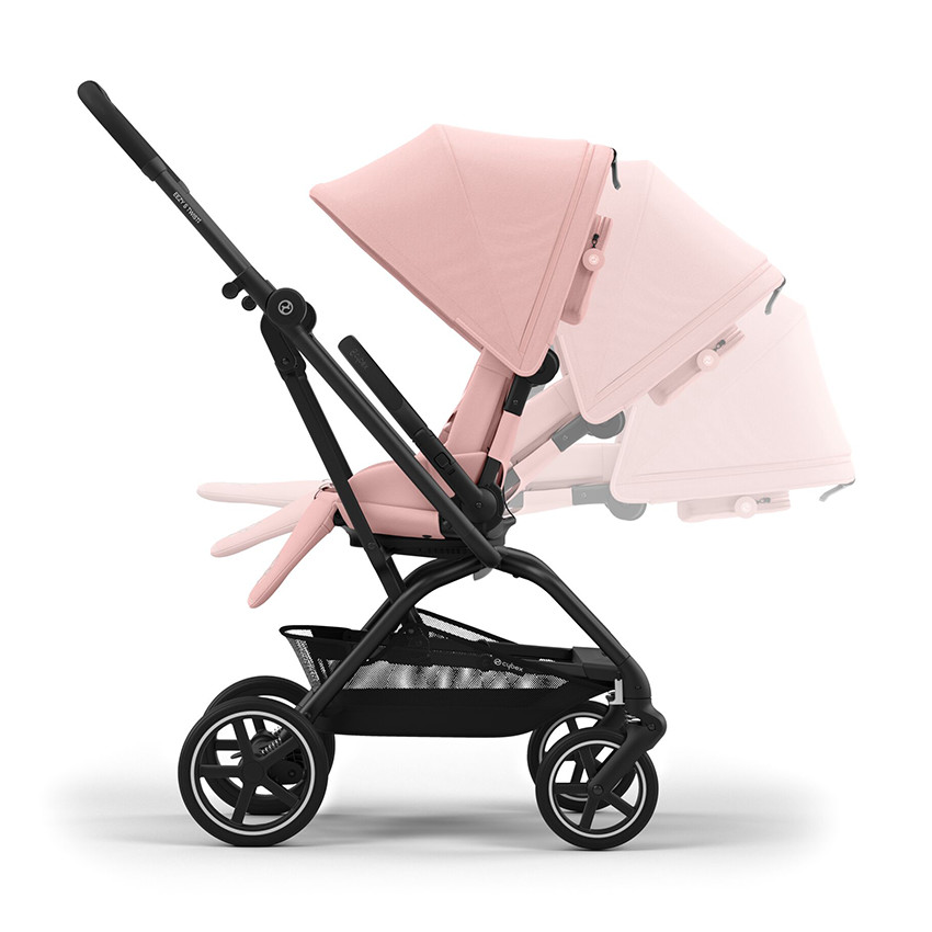 Poussette à siège rotatif Eezy S Twist+ 2 black/candy pink 