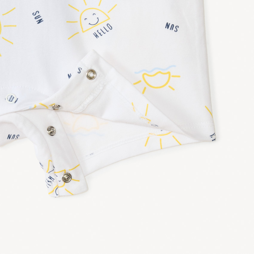 Lot de 2 combishorts motifs soleil pour bébé garçon 