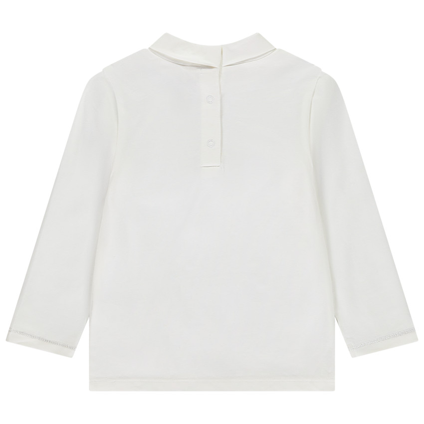 Sous-pull avec nœud en tulle pailleté pour bébé fille 