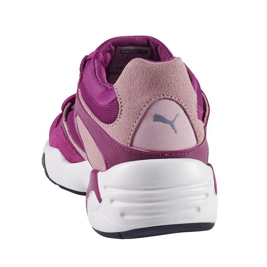 PUMA - Baskets basses coloris violet à lacets élastiqués du 28 au 35 