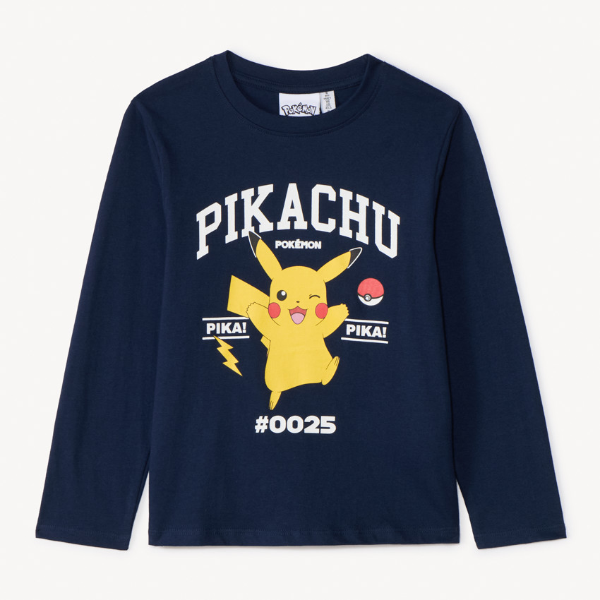 T-shirt manches longues Pikachu Pokémon pour garçon 