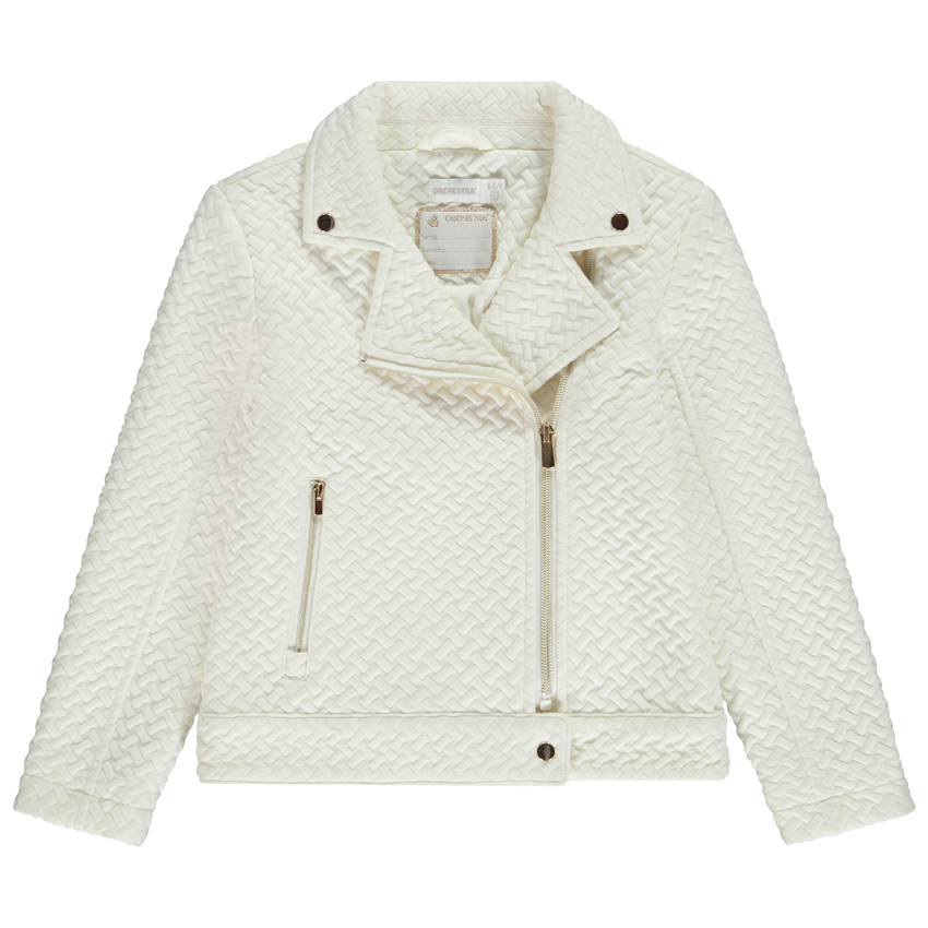 Veste perfecto en jacquard fantaisie pour fille 