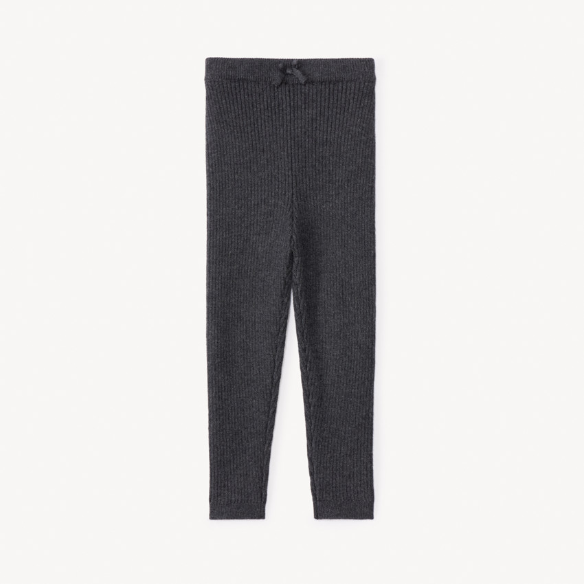 Caleçon long côtelé uni pour bébé fille