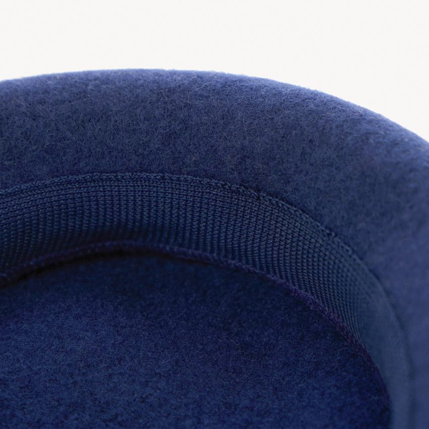 Béret en feutrine uni bleu marine pour fille 