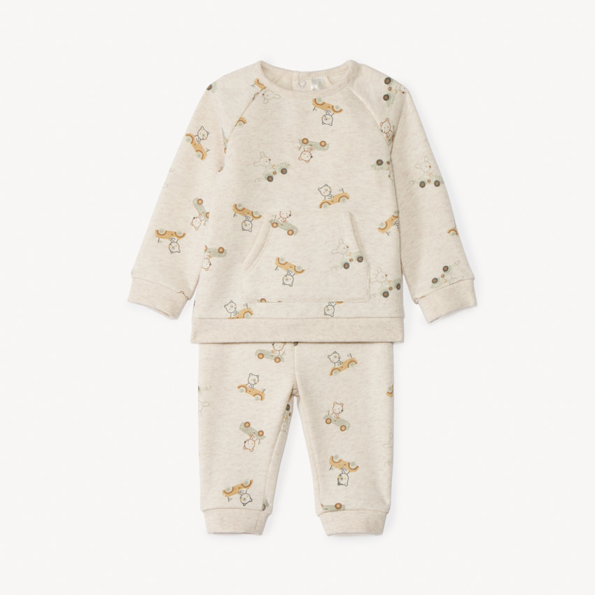 Ensemble jogging imprimé automobiles pour bébé garçon 