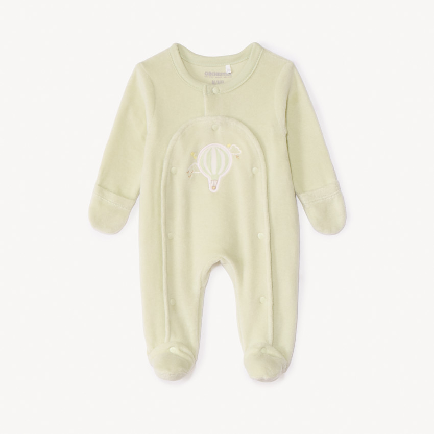 Dors-bien en velours patch montgolfière pour bébé prématuré 