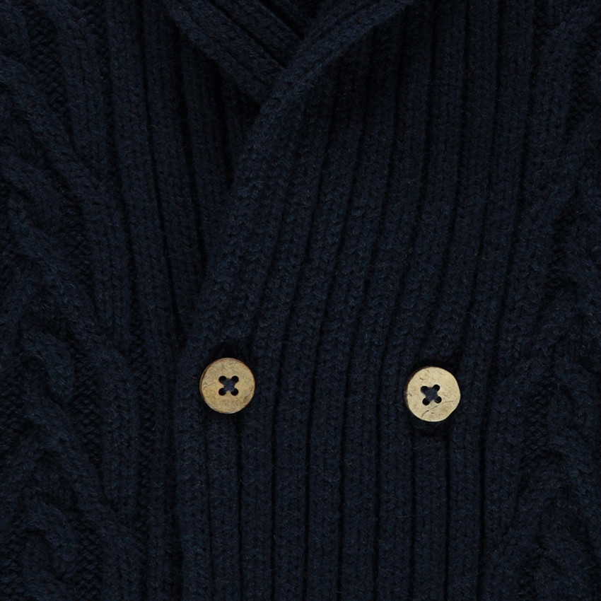 Gilet en tricot col châle 