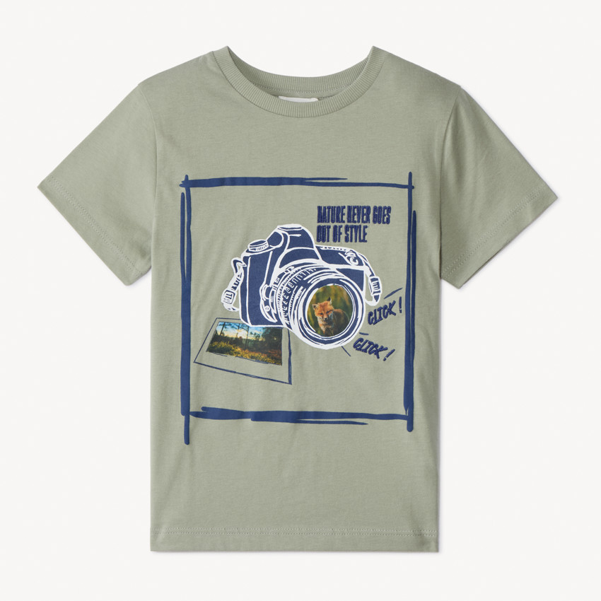 T-shirt manches courtes photoprint renard pour garçon 