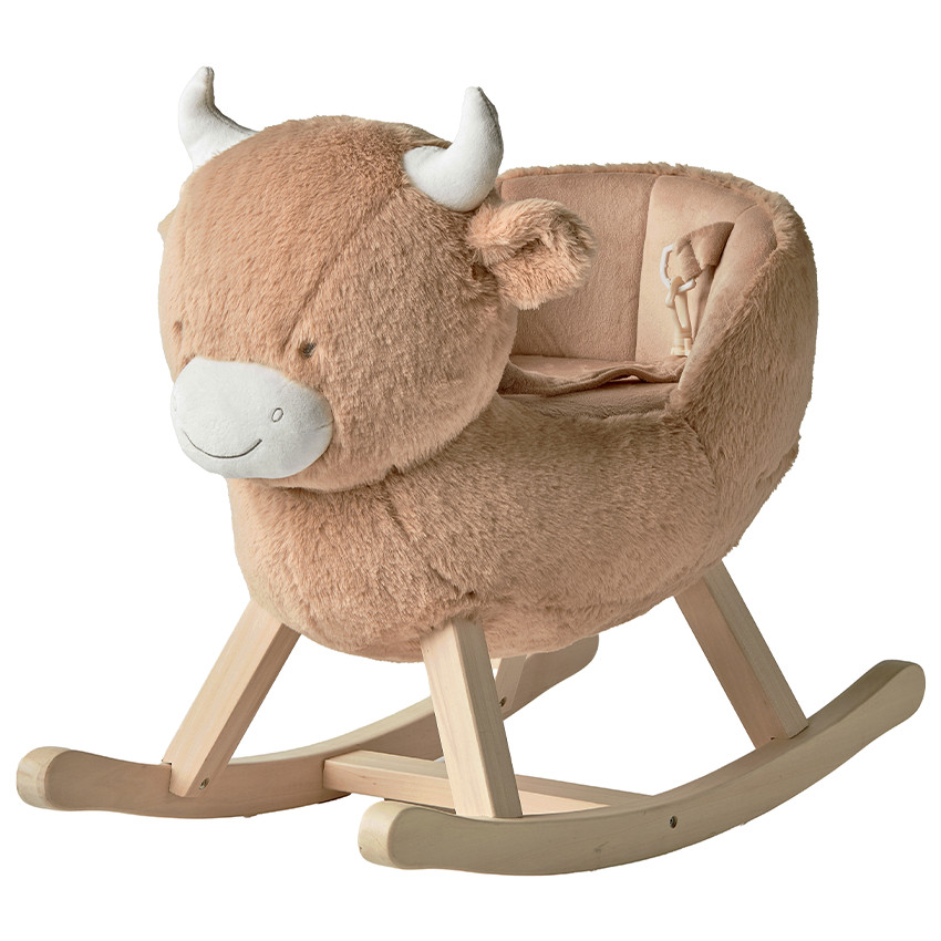 Animal à bascule Vache Fluffy Beige 