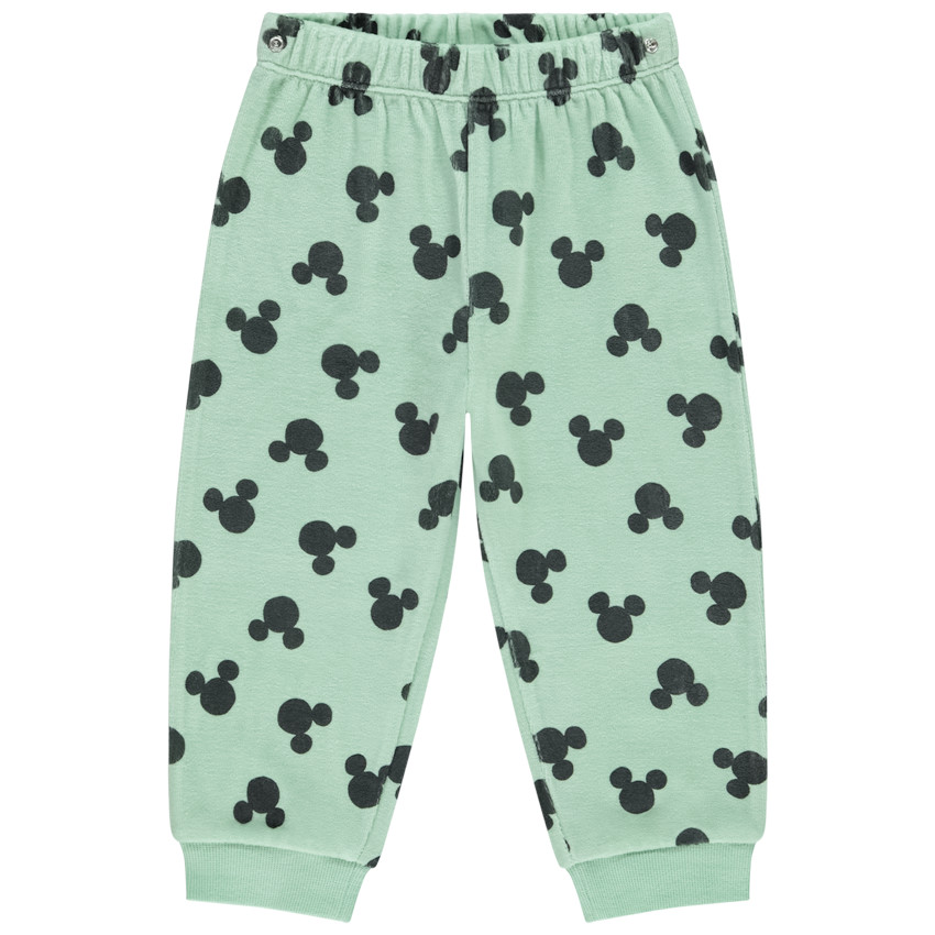 Pyjama velours Mickey Disney pour bébé garçon avec finitions différentes selon l'âge 