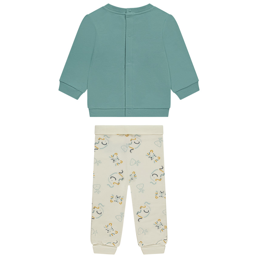 Ensemble jogging molleton motifs éléphant pour bébé garçon 