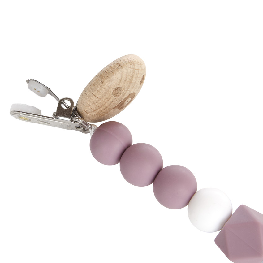Attache sucette en silicone - Violet 