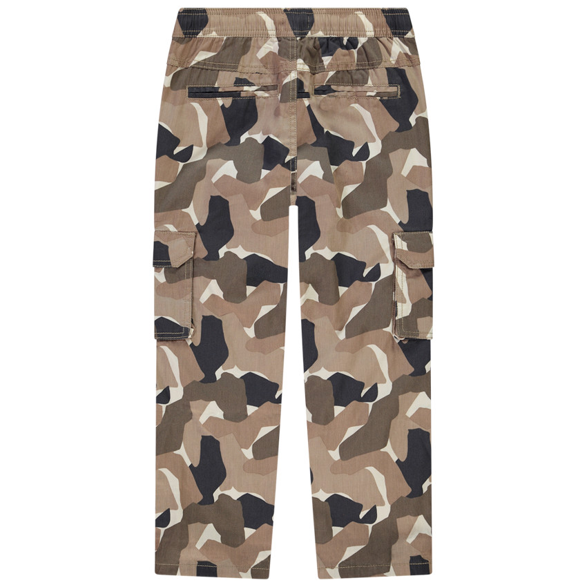 Pantalon cargo imprimé camouflage pour garçon 
