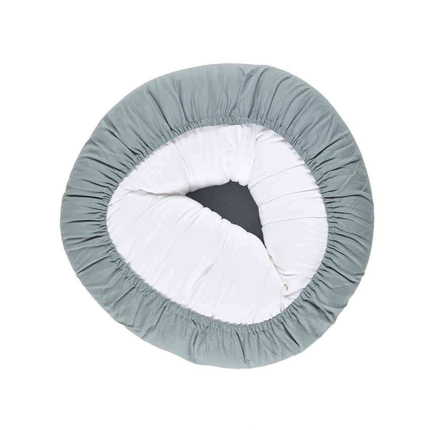 Housse ronde de coussin d'allaitement - Saphir 