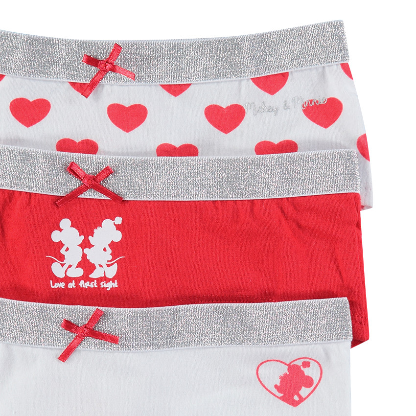 Lot de 3 shorties en coton avec print Mickey & Minnie Disney 