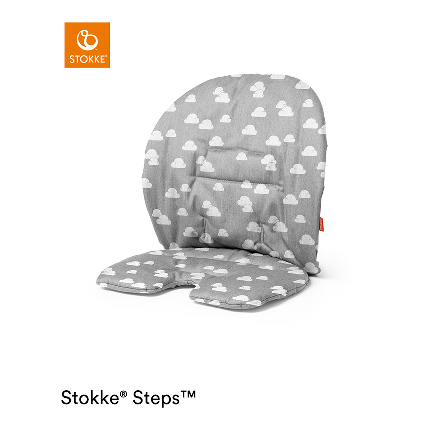 Coussin pour chaise Steps Baby Set - Grey Clouds 