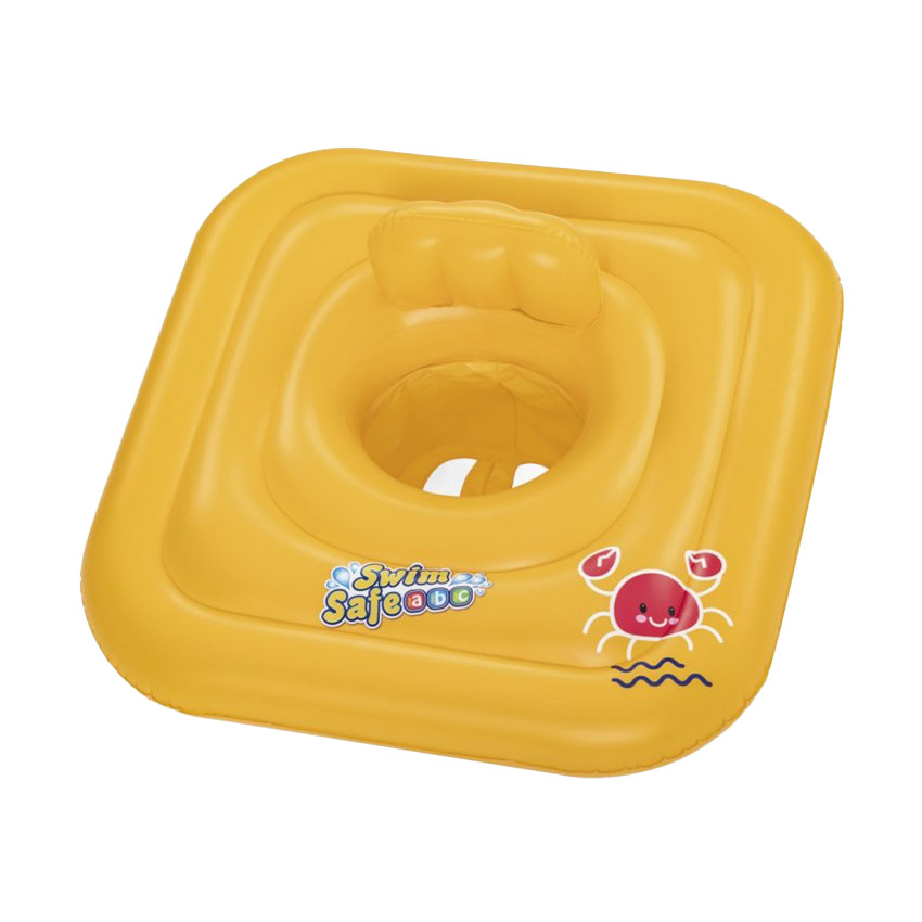 Bestway - Bouée siège carrée Swim Safe A 1-2 ans - Jaune