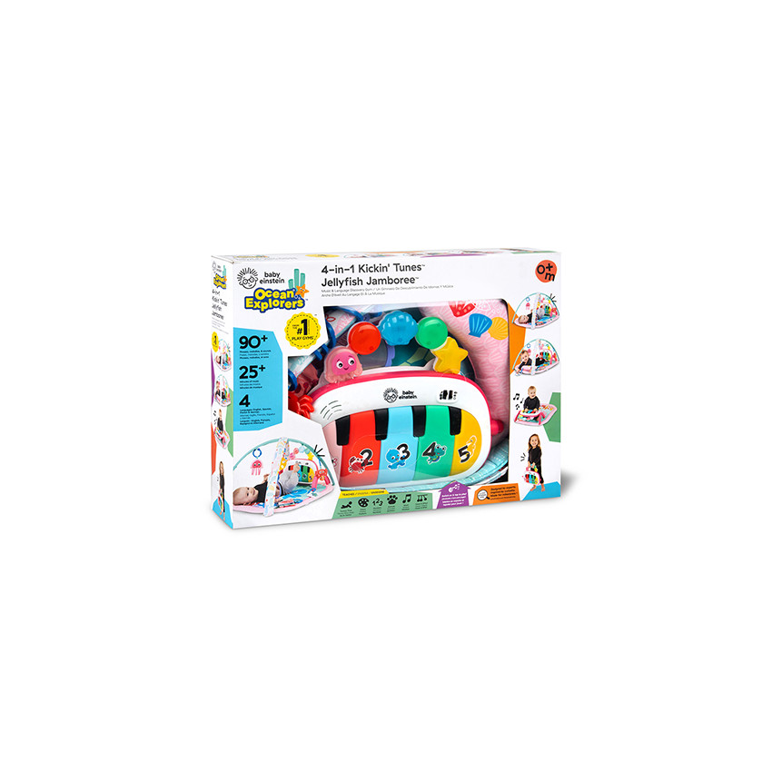 TAPIS D'EVEIL 4 EN 1 KICKIN TUNES MEDUSE ROSE 