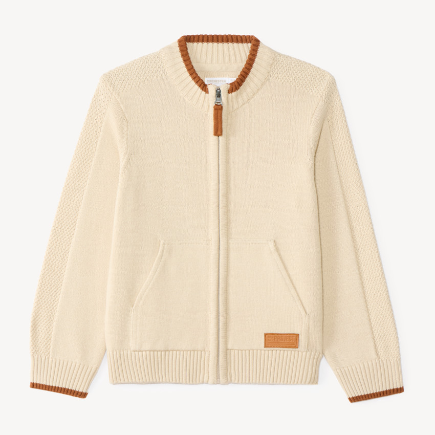 Gilet zippé en tricot garçon