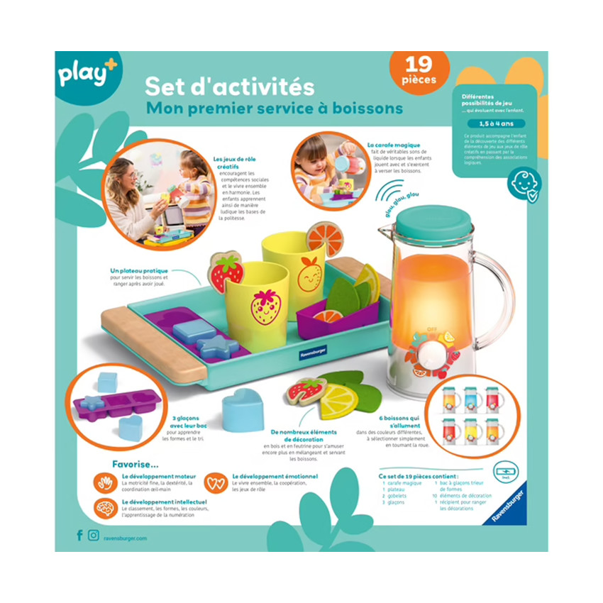 Set d'activités Mon premier service à boissons Play+ 