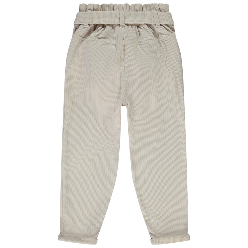 Pantalon paperbag en velours côtelé pour fille 