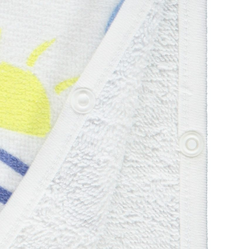 Cape de bain en éponge imprimé arty pour bébé garçon 