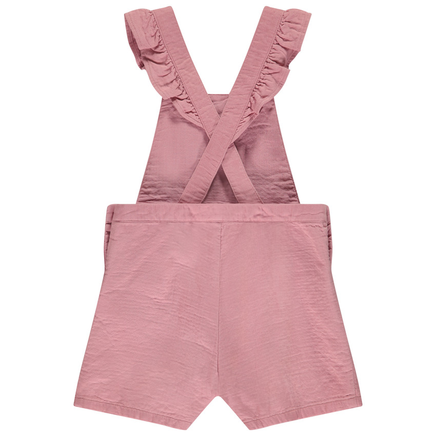 Salopette courte avec volants pour bébé fille 