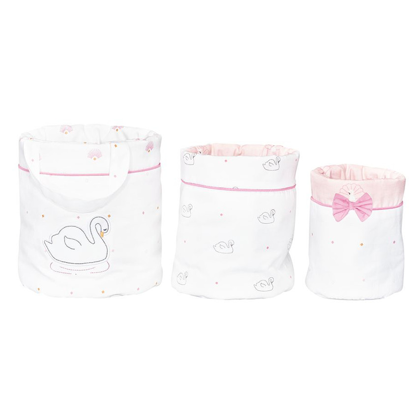 Lot de 3 panières gigognes - Baby Swan 