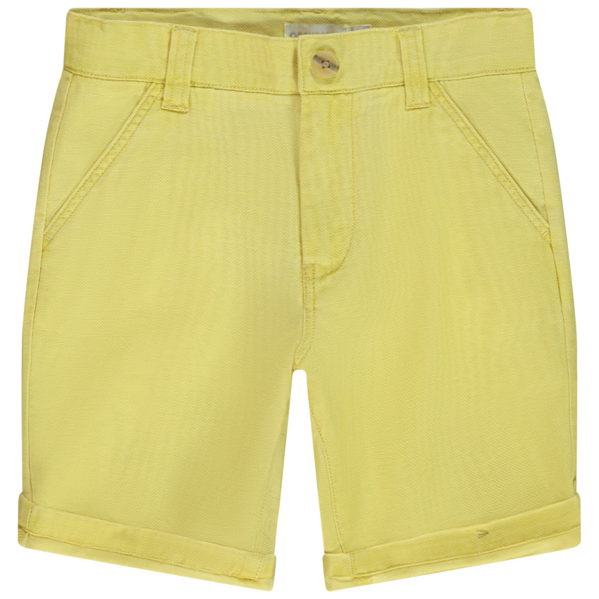 Bermuda uni en toile pour garçon