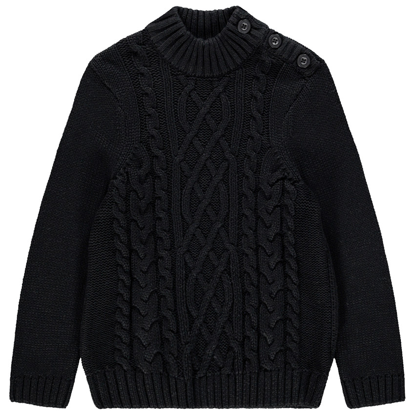 Pull en tricot à jeux de mailles pour enfant garçon 