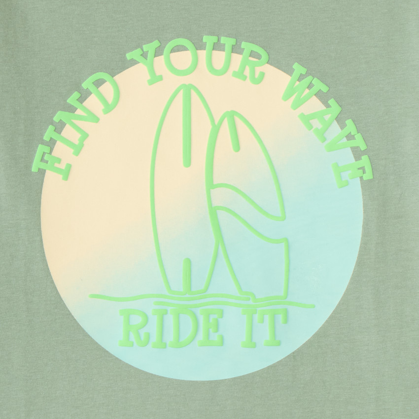 T-shirt manches courtes print fantaisie 3D pour garçon 
