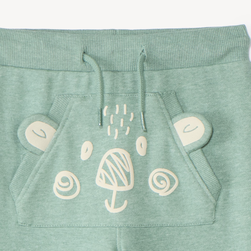 Pantalon de jogging bébé garçon avec poche kangourou ludique 