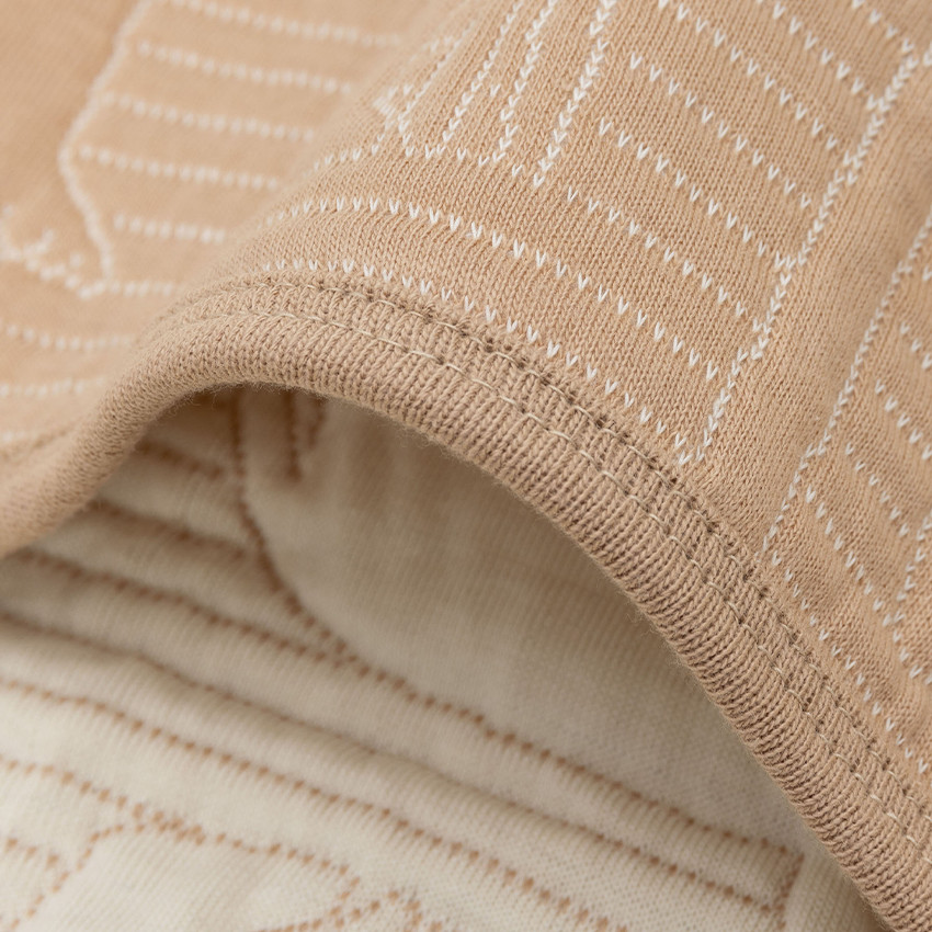 Couverture en jacquard 100 x 150 cm Jungle Jambo biscuit/oatmeal 