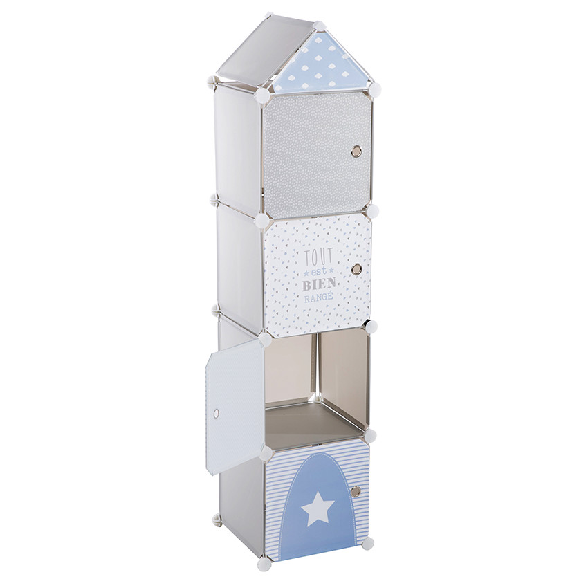 Etagère de rangement colonne - Gris Main Etagère de rangement colonne - Gris