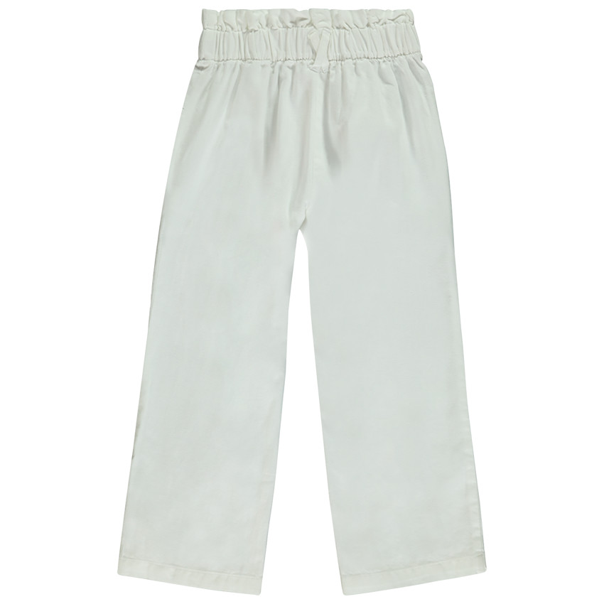 Pantalon large à taille élastiquée pour fille 