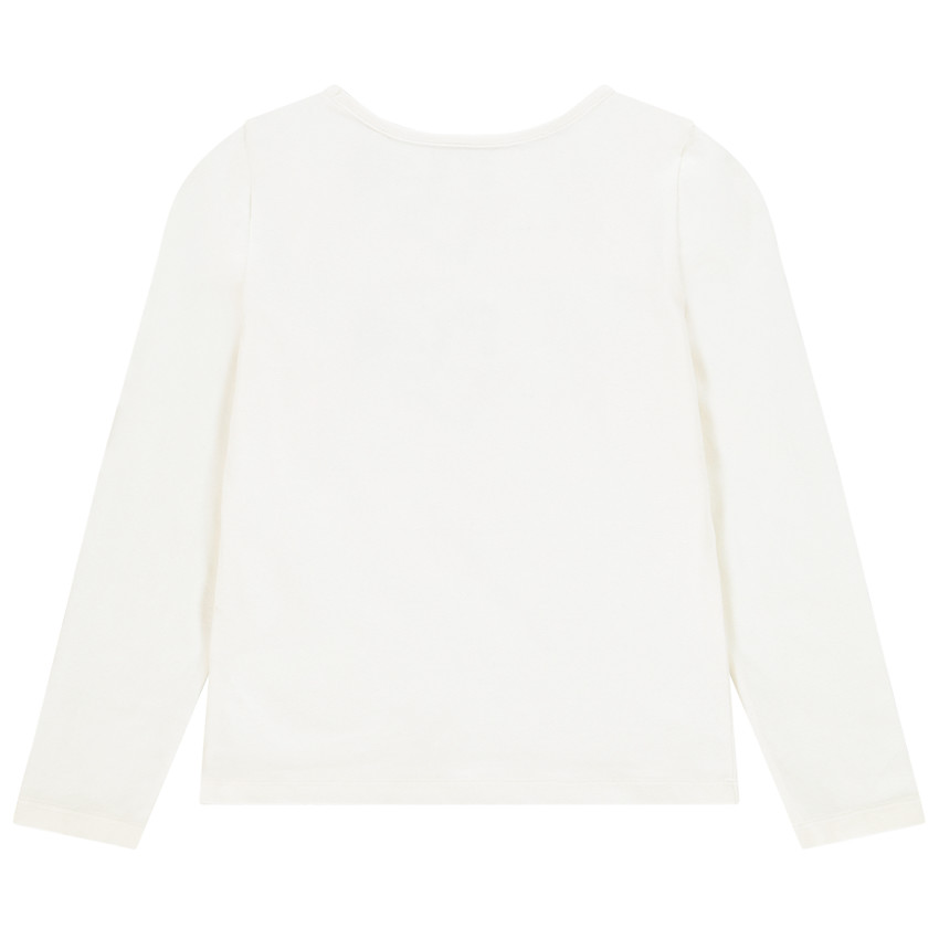 T-shirt manches longues en coton print fleurs 
