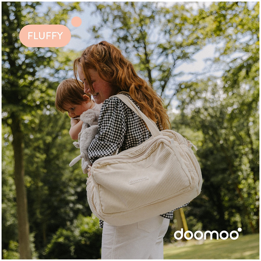 Sac à langer Fluffy Corduroy Beige 