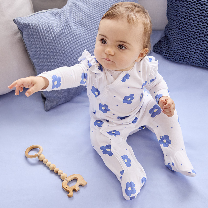 Lot de 3 dors-bien floraux pour bébé fille avec ouvertures différentes selon l'âge 