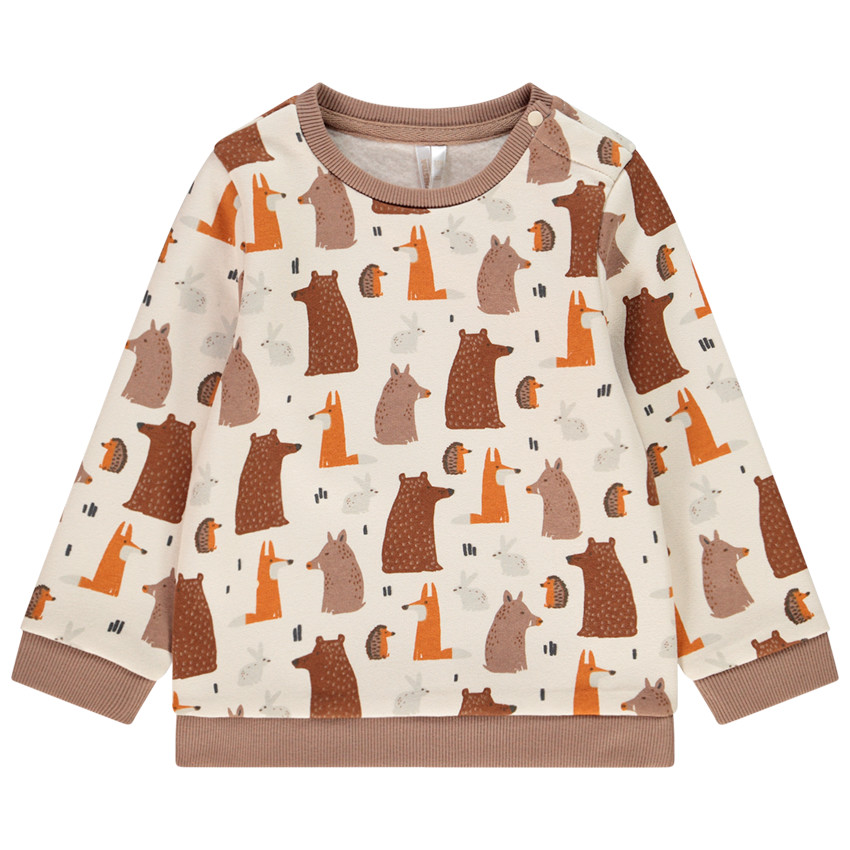 Sweat en molleton à animaux printés pour bébé garçon 