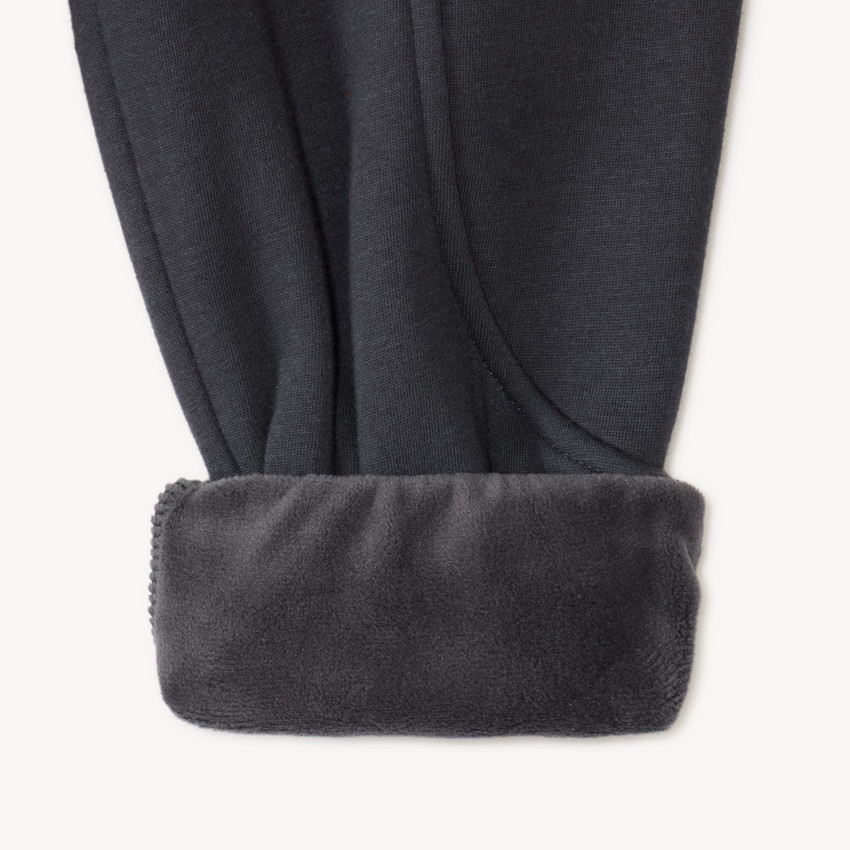 Pantalon de jogging bébé garçon doublé velours avec patch skate 