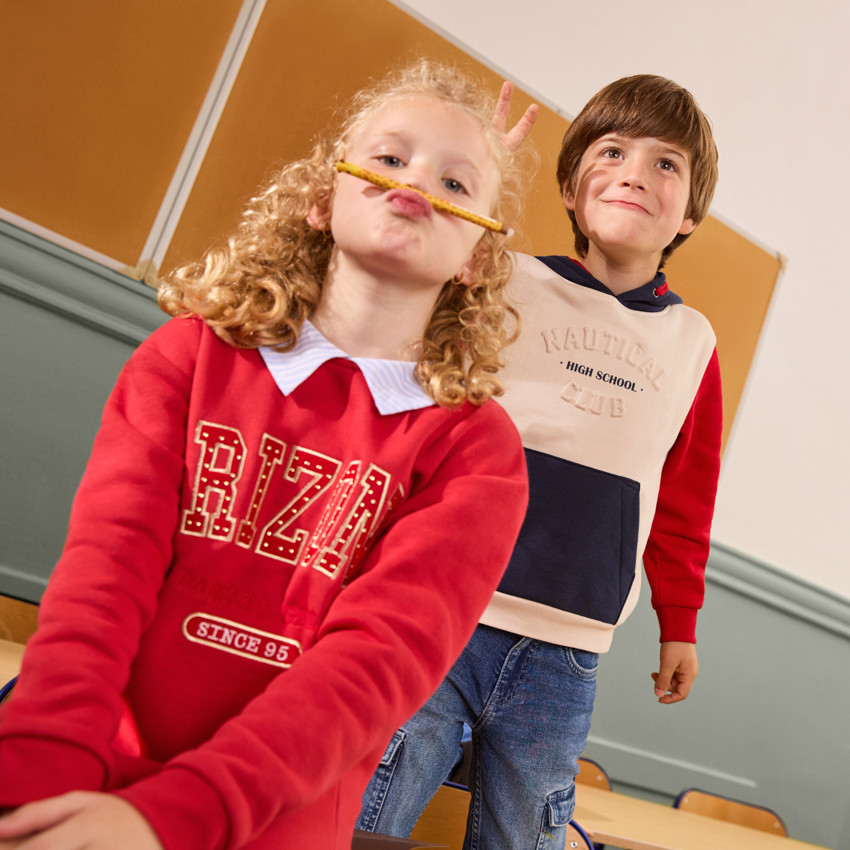 Robe en molleton fantaisie avec col chemise pour fille  