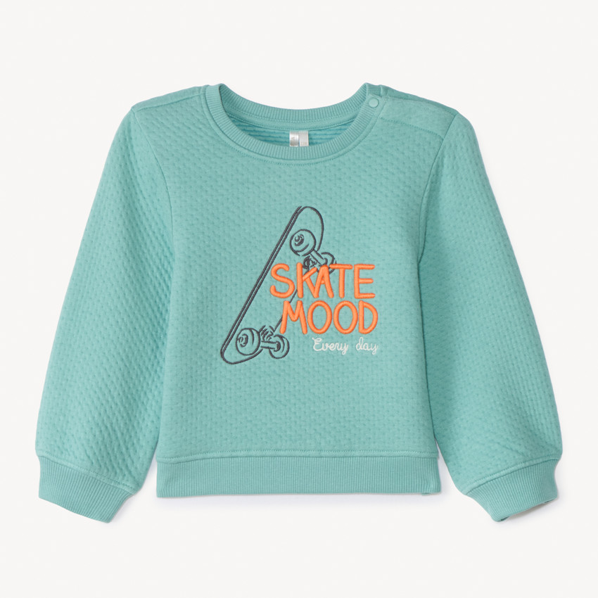 Sweat molleton capitonné motif skate pour bébé garçon 