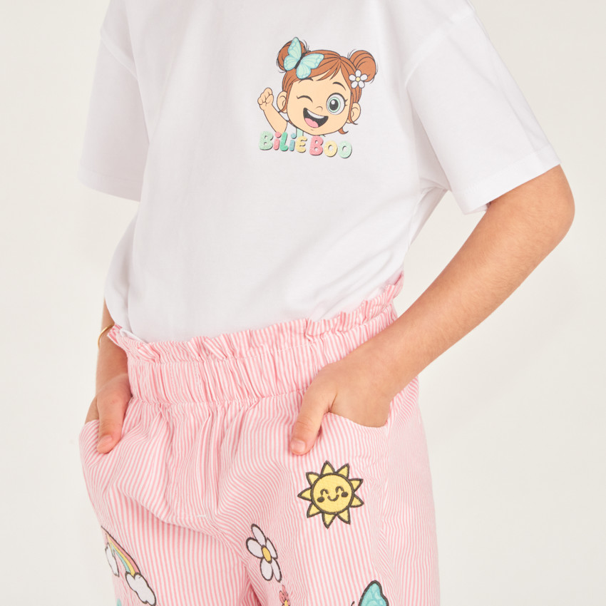 T-shirt manches courtes 1/2 oversize Billie Boo pour fille