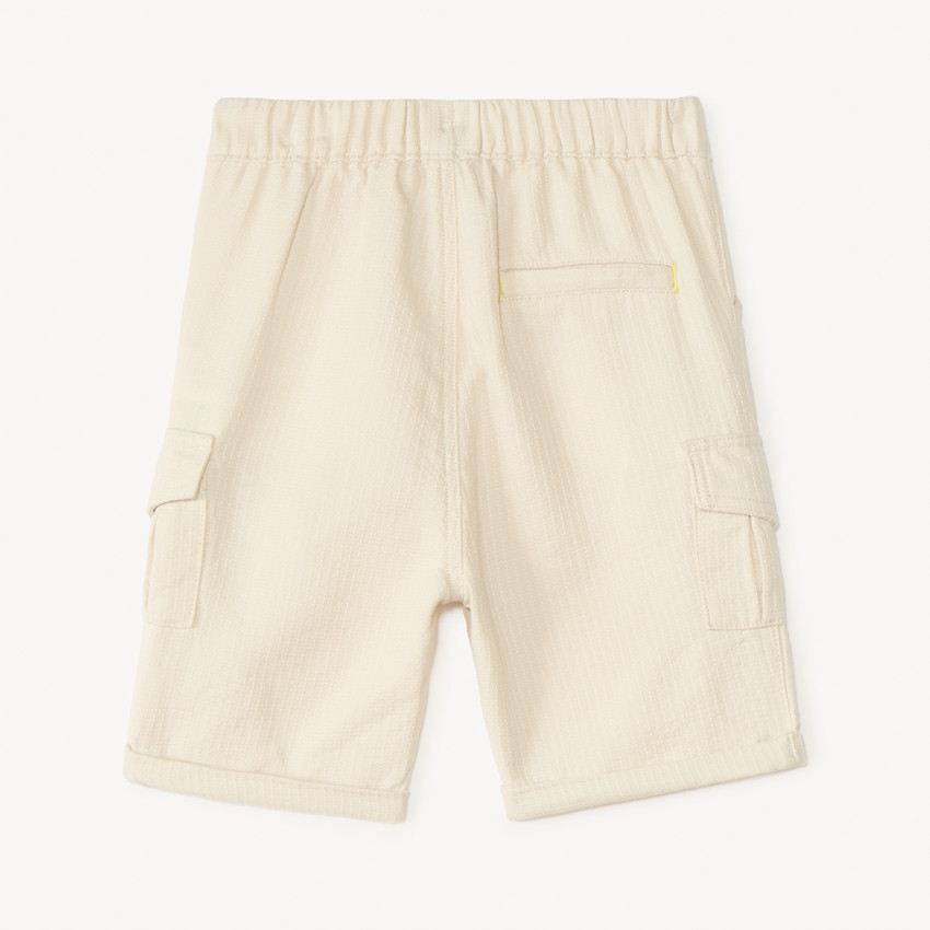 Bermuda style cargo en toile uni pour bébé garçon 