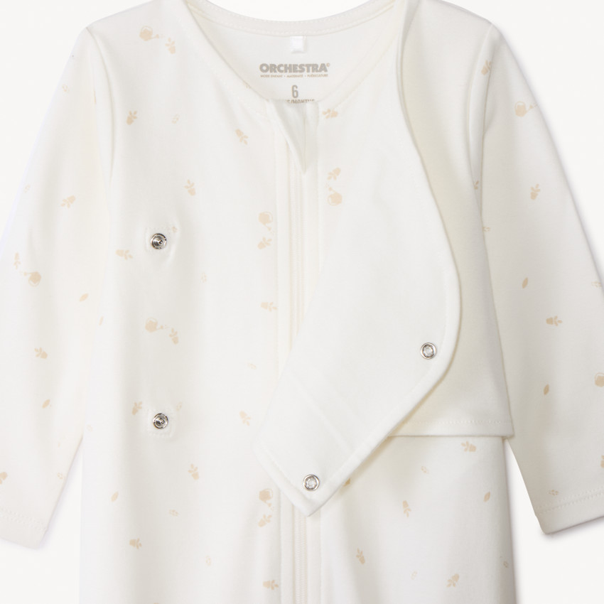 Dors-bien zippé et imprimé effet 2 en 1 pour bébé 